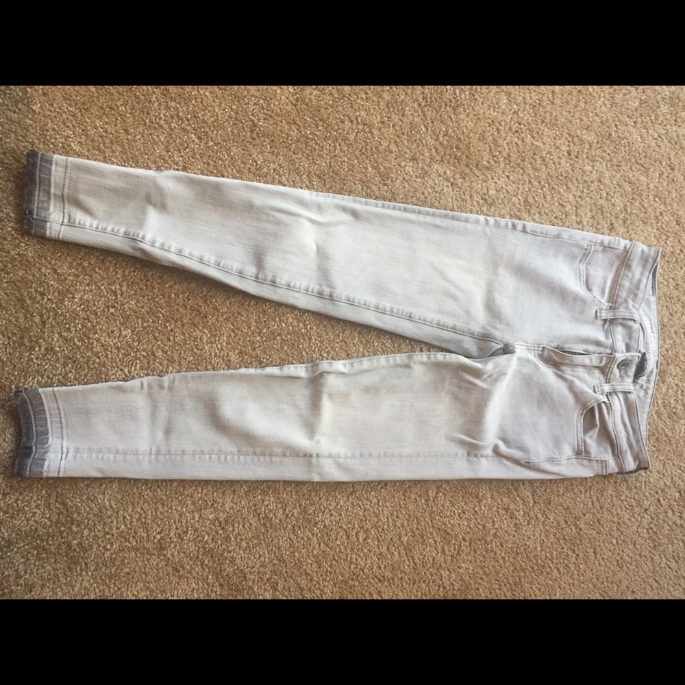 American Eagle 00 light wash ankle detail jeggings